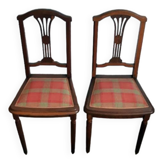 Lot de 2 chaises art déco vintage.