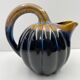 Pitcher Vintage jug in brown and blue ceramic in the shape of a melon