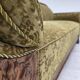 1950s, Danish 3-seater sofa, green furniture velour, oak wood.