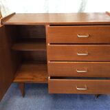 Commodity with 4 drawers and 1 vintage wooden door from the 1950s