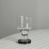 4 verres à eau design en verre épais