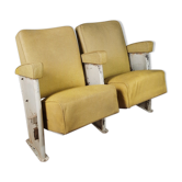Fauteuil de cinéma biplace des années 70