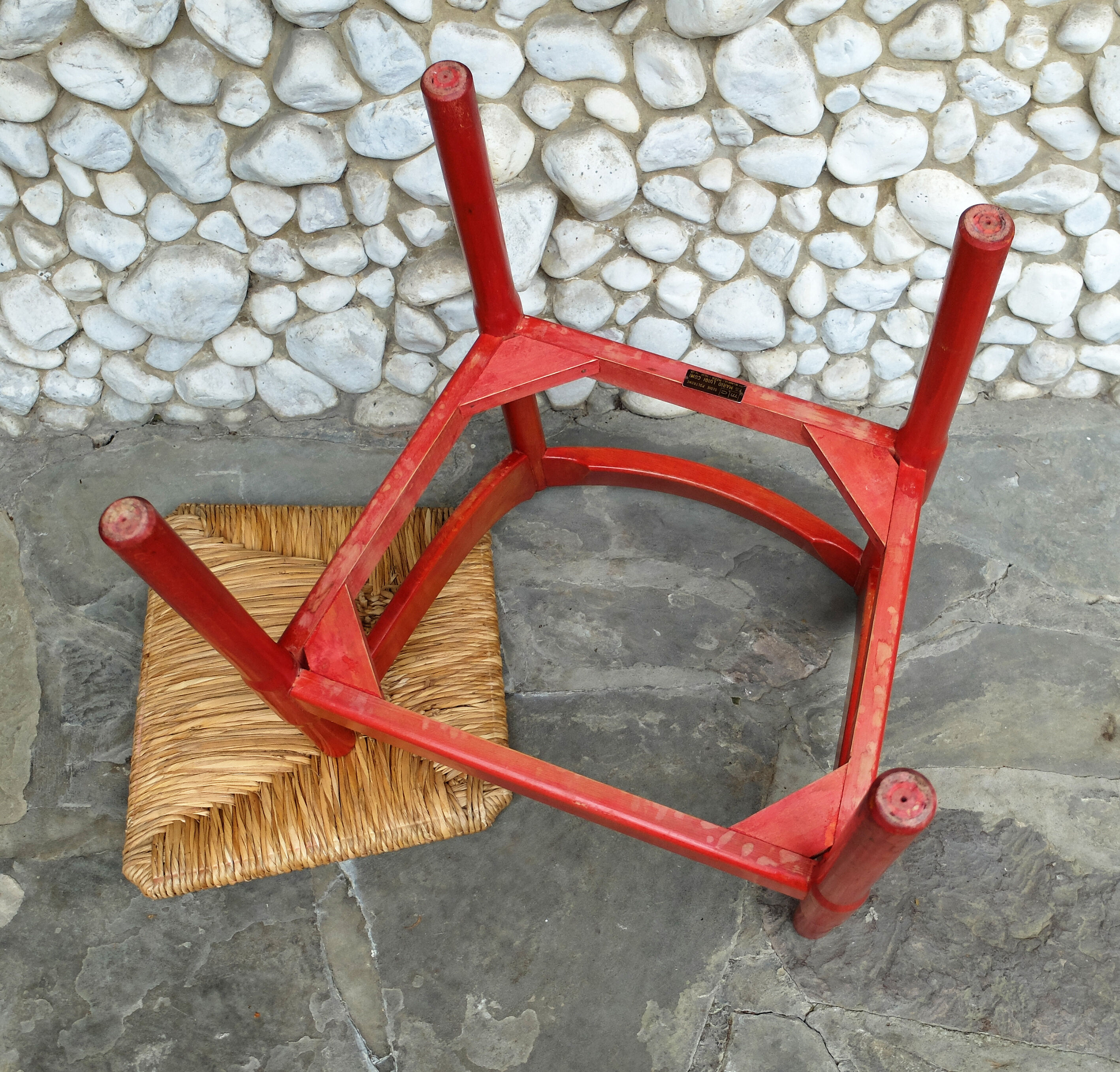 Vico Magistretti red carimate chair for Mario Luigi Comi, Italy