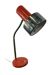Lampe de bureau vintage orange avec accent chromé
