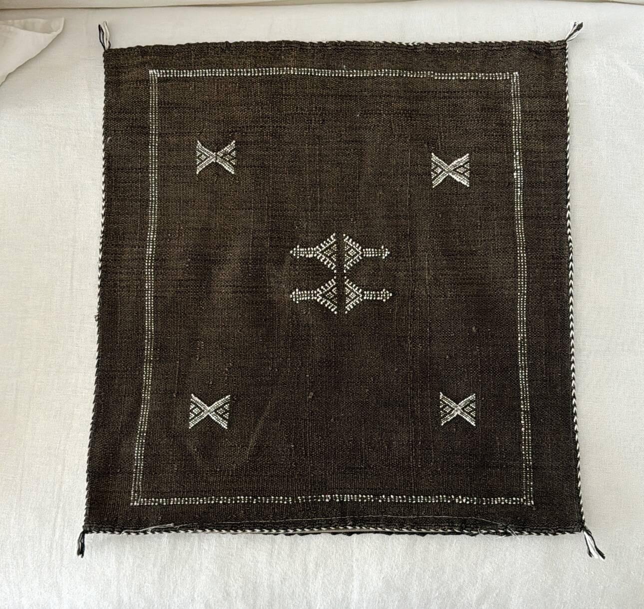 Coussin en soie de cactus - Marron