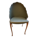 Set of 6 leather chairs by designer Bernard Dequet from the 90s