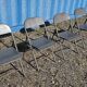 Industrial metal folding chair