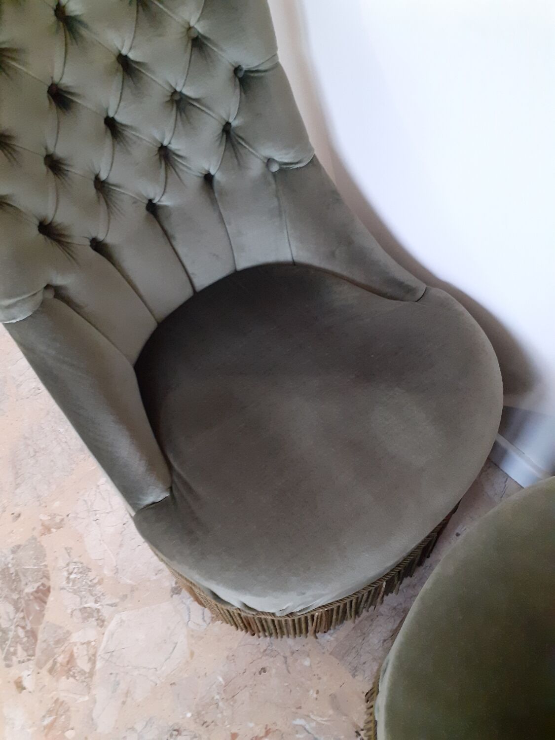 Pair of toad armchairs