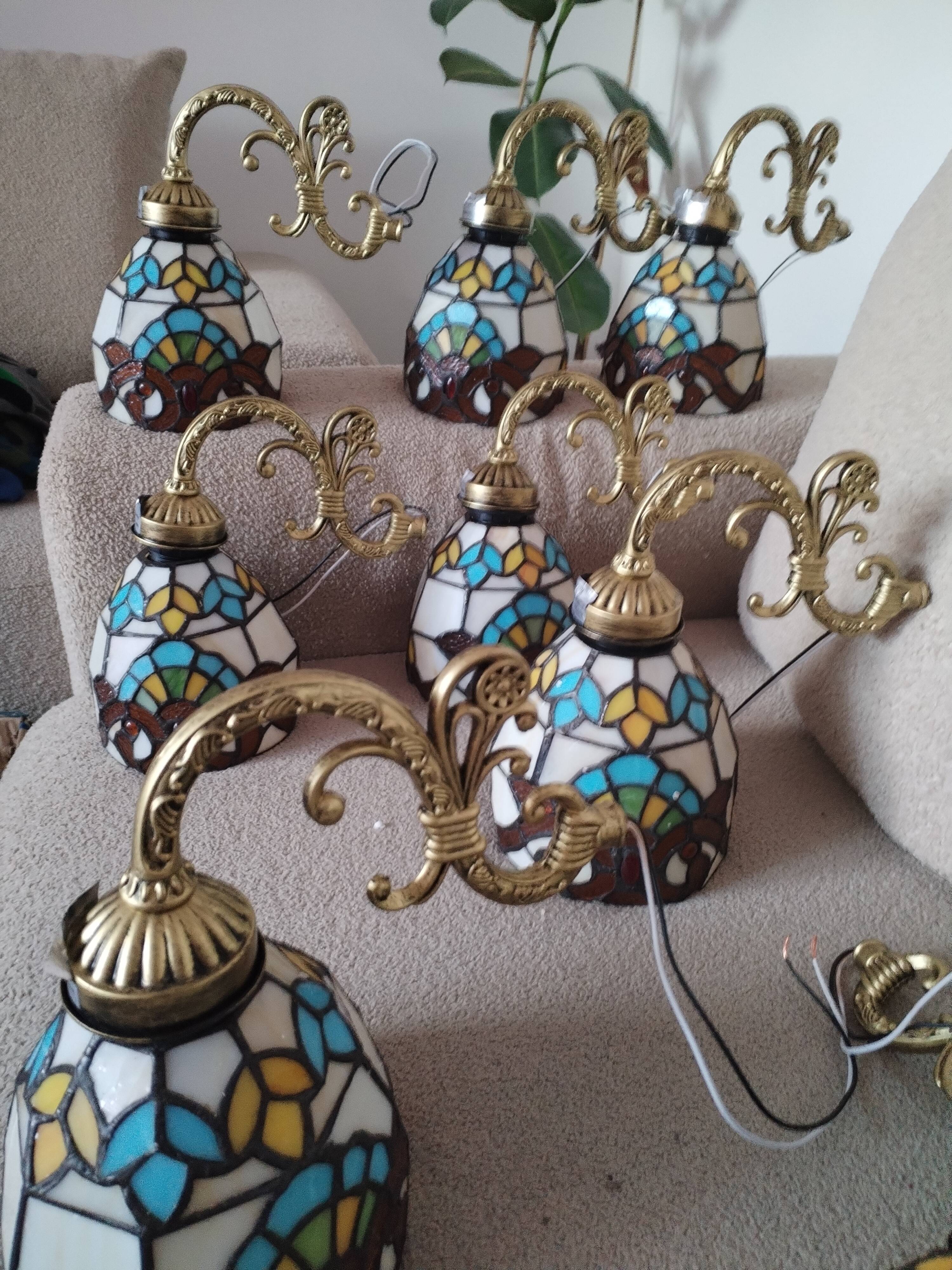 Lot 8 appliqués style tiffany