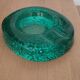 Kosta Boda art ashtray solid glass emerald circa 1970