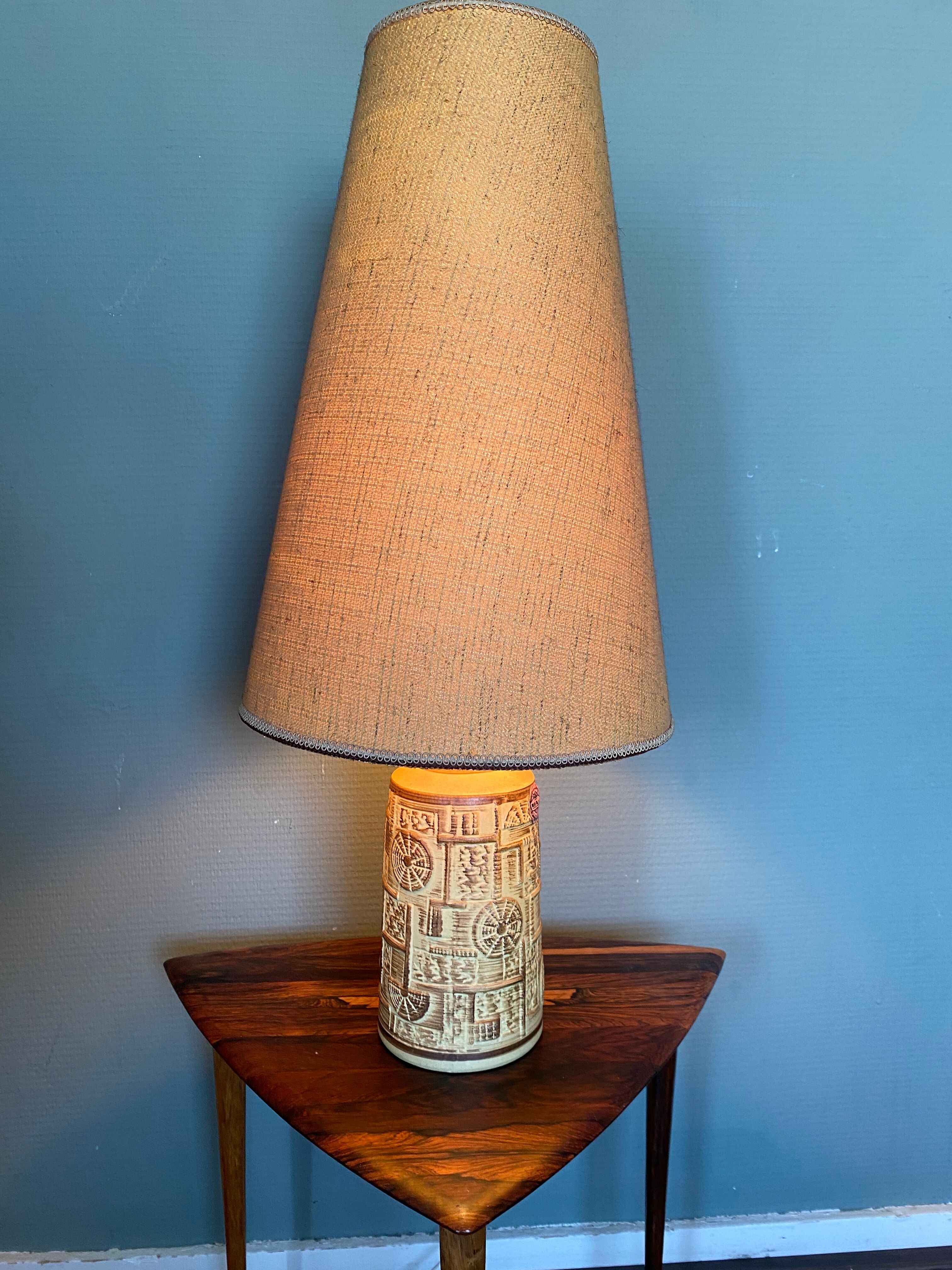 Mid-Century Scandinavian Bava Ceramic Lamp in Modern Style, 1960s