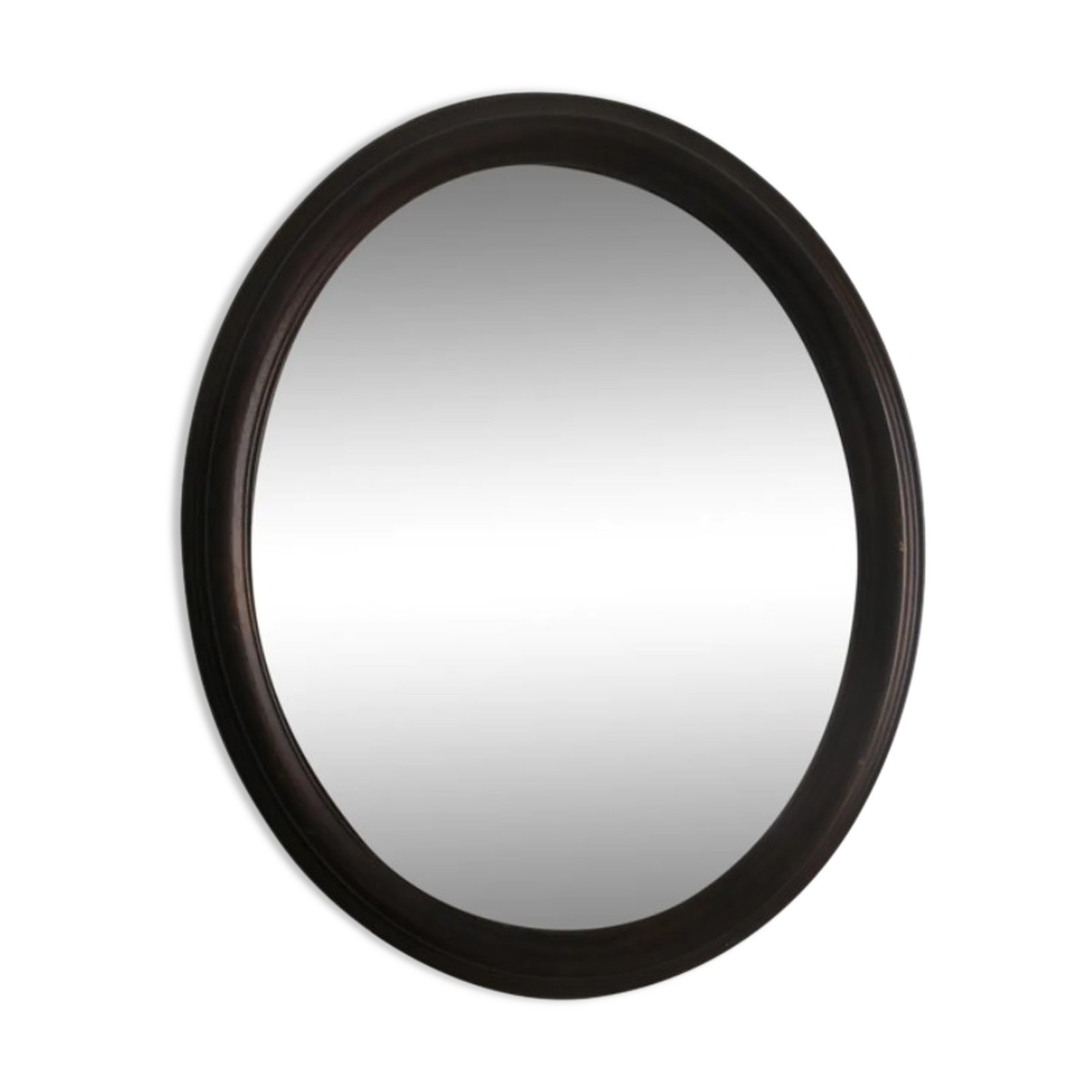 Wooden oval mirror 50x60cm