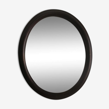 Miroir ovale bois 50x60cm
