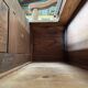 Antique carved wooden storage bench