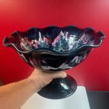 Large shower stand bowl with wave-shaped edges Vallauris 1970