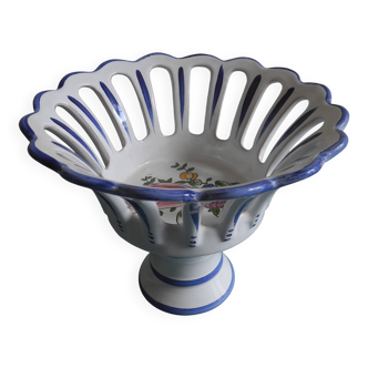 Vintage earthenware cup roullet renoleau charente antique faience cup