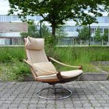 Ake fribytter for nelo sweden swivel leather lounge chair