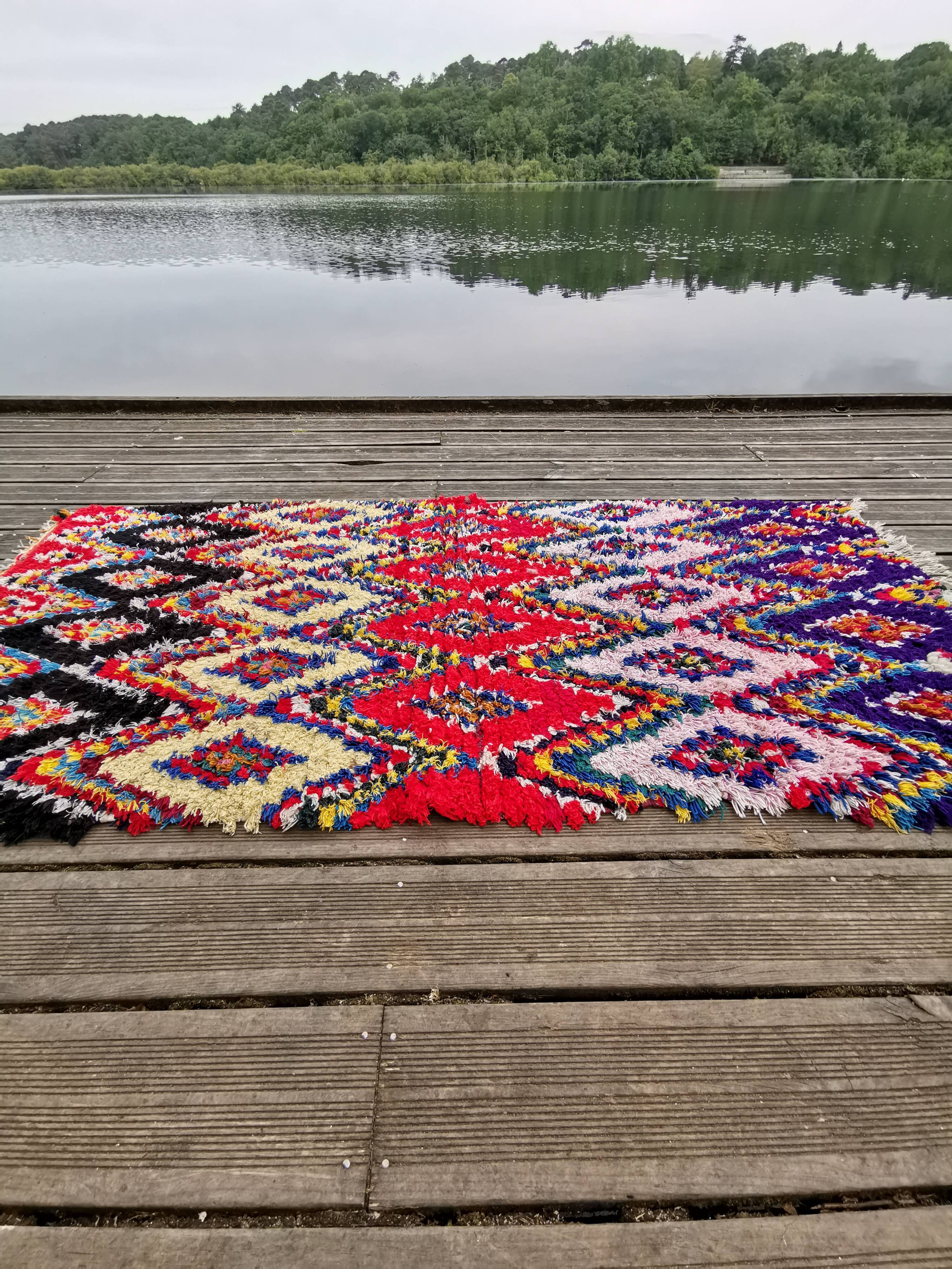 Berbere butchery rug in handmade cotton 200x100 cm