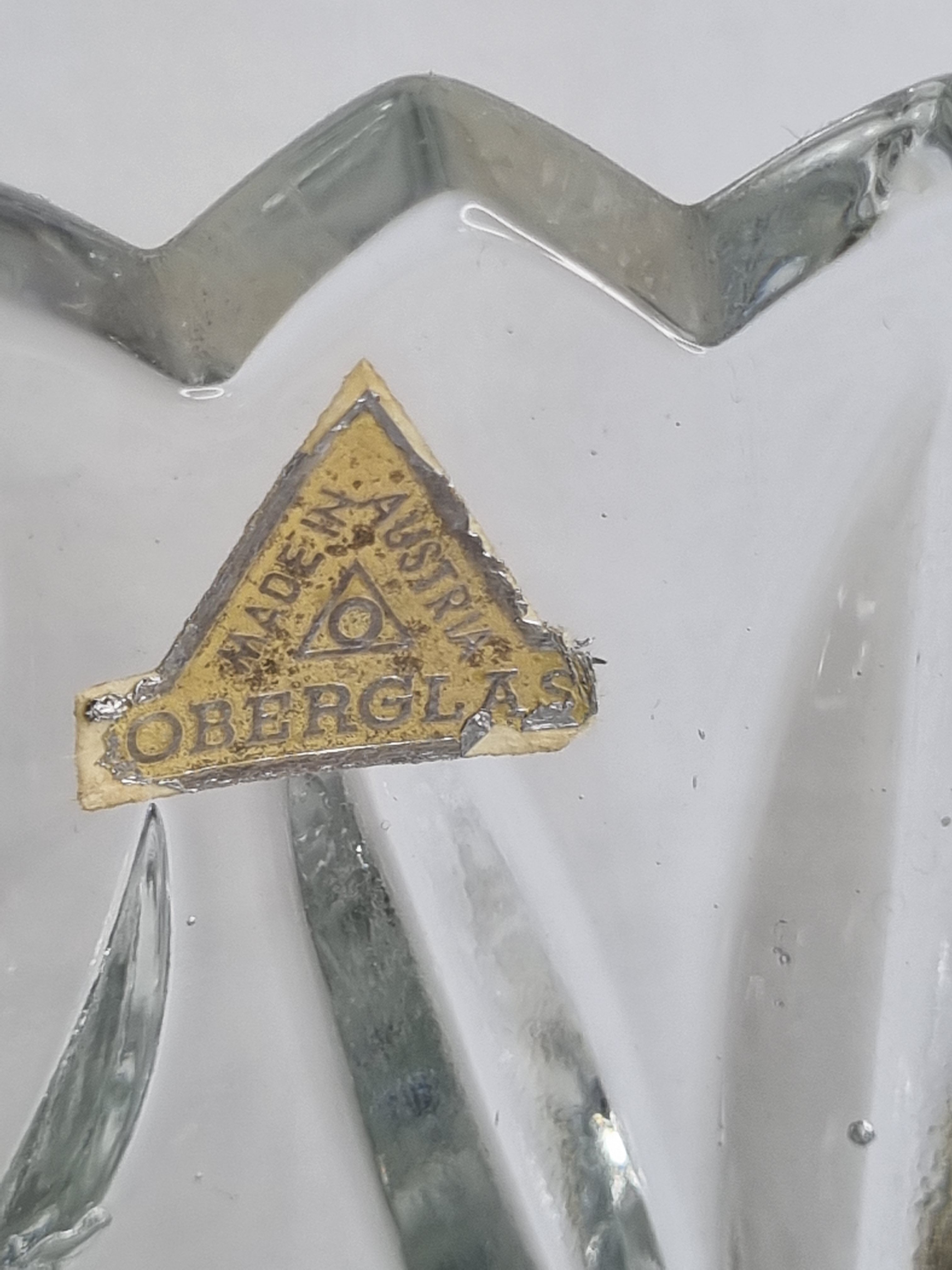 Oberglas Autria vase in vintage moulded glass 60/70, 30 cm