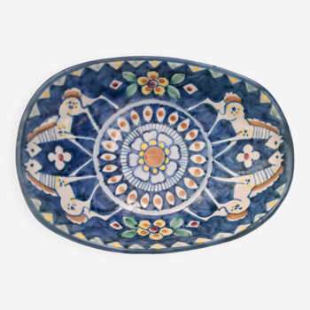 Bol ou pièce maîtresse en céramique vintage fait à la main et peint à la main, Italie