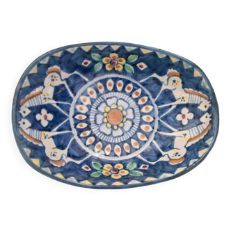 Bol ou pièce maîtresse en céramique vintage fait à la main et peint à la main, Italie
