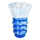 Val Saint Lambert – Cut cobalt blue crystal bowl/vase signed –