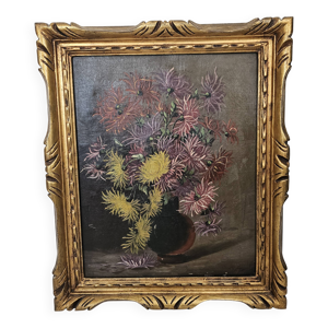 Ancien Tableau Huile - nature