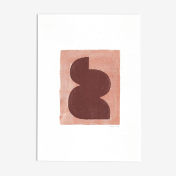 Peinture sur papier • monotype M422 • signé Eawy
