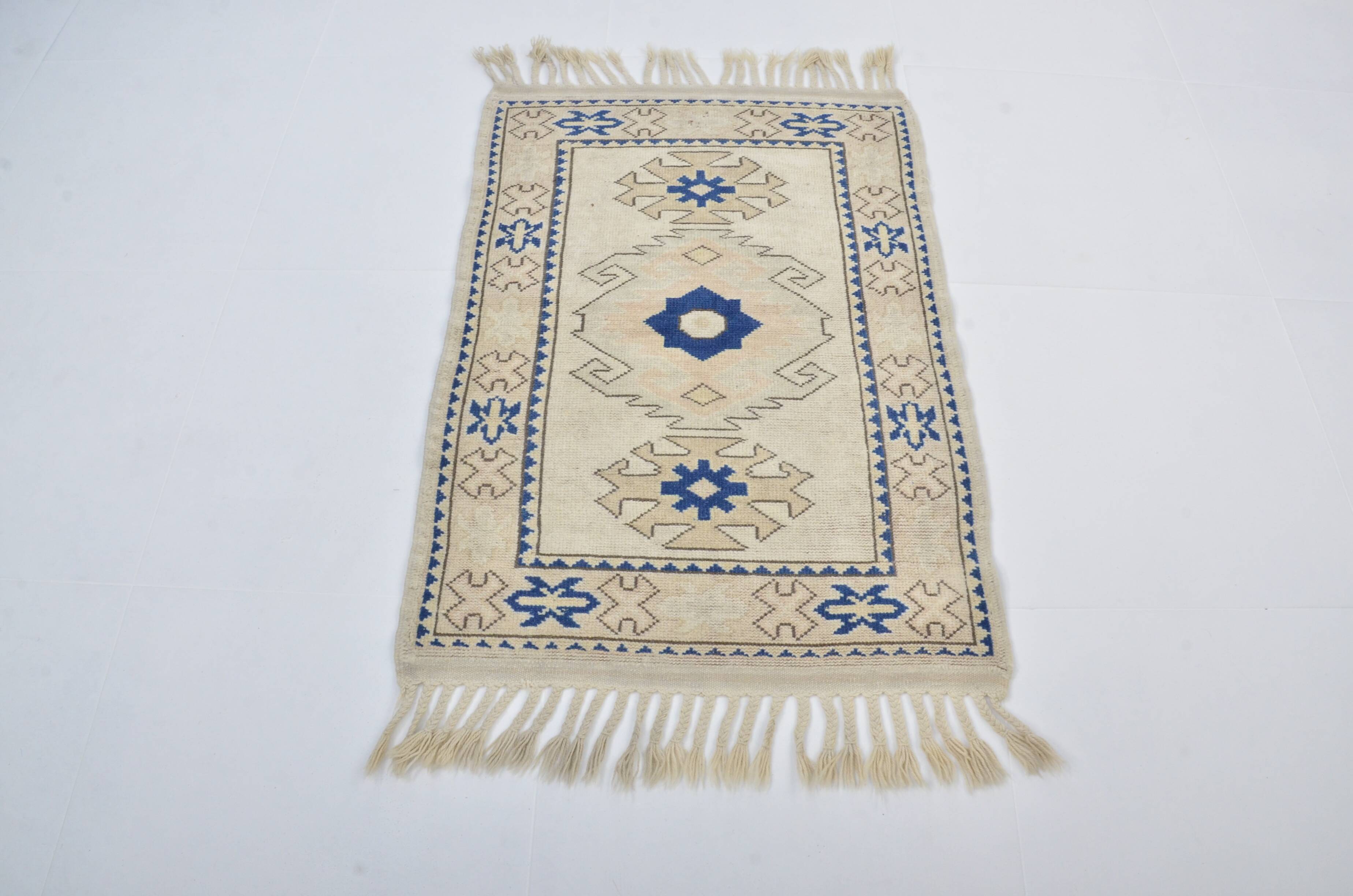 Oushak Handknotted Floor Vintage Rug sku 3450