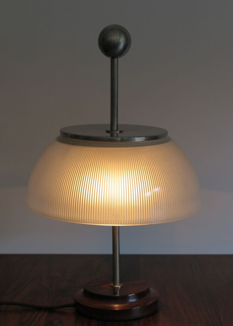 Alfa rosewood desk lamp by Sergio Mazza for Artemide 1960s
