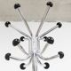 Coat rack with 12 chrome and black plastic hooks, 1960s