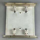 60s 70s ice glass flush mount ceiling lamp by Kaiser Leuchten Germany
