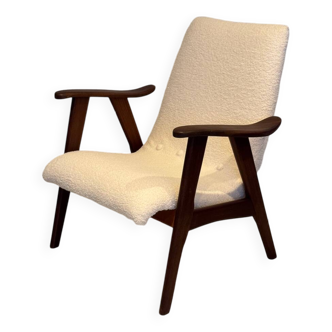 Fauteuil Scandinave en Teck design de Louis Van Teeffelen vers 1960