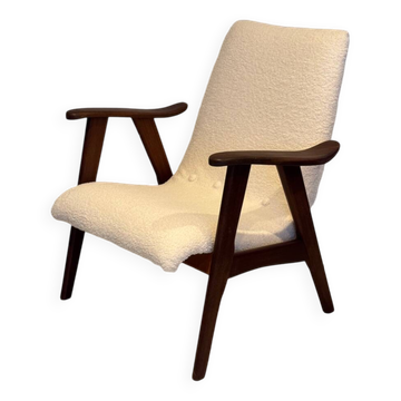 Fauteuil Scandinave en Teck design de Louis Van Teeffelen vers 1960