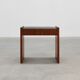 Art Deco Walnut Stool with Leather Seat, Belgium ca. 1925
