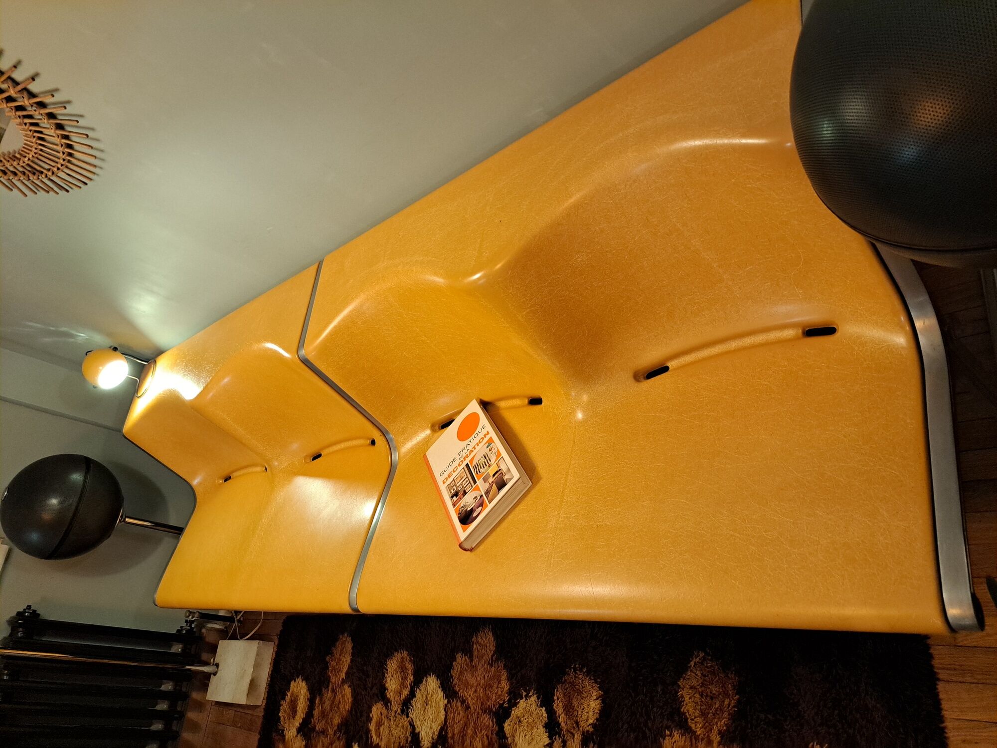 Friso Kramer 4-seater bench for Wilkhahan 60-70's
