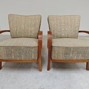 Paire de fauteuils Krasna Jizba Art déco bois massif