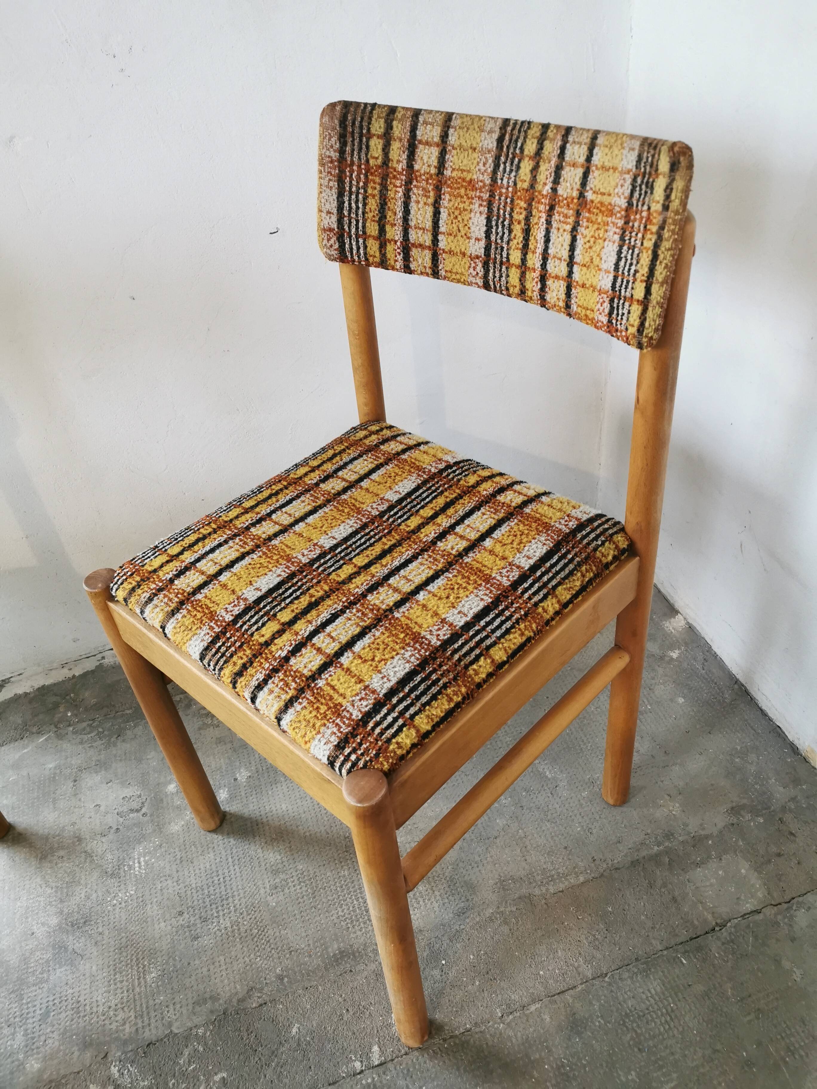 Set of 4 Baumann chairs, 70s