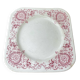 Square plate, ironstone, Medici collection, Longchamps