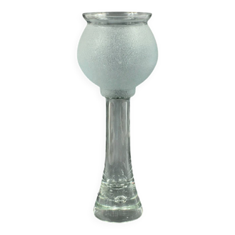 Scandinavian Space Age Minimalist Glass Vase from Bergdala, Sweden, 1970s