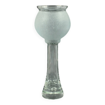 Vase en verre minimaliste de l'ère spatiale scandinave de Bergdala, Suède, années 1970