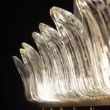 Set of 2 Luxury Large Art Decò Chandelier By Barovier e Toso, Murano Glass,