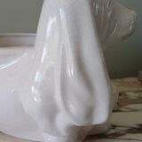 Cracked glazed faience in a zoomorphic design