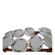Vintage tableware service in Gien earthenware, "Champs" model with roses – An