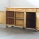 Vintage 1970 Danish Brutalist Light Oak Sideboard, Style of Henning Kjærnulf
