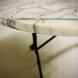 Marble bistro table 4 place settings