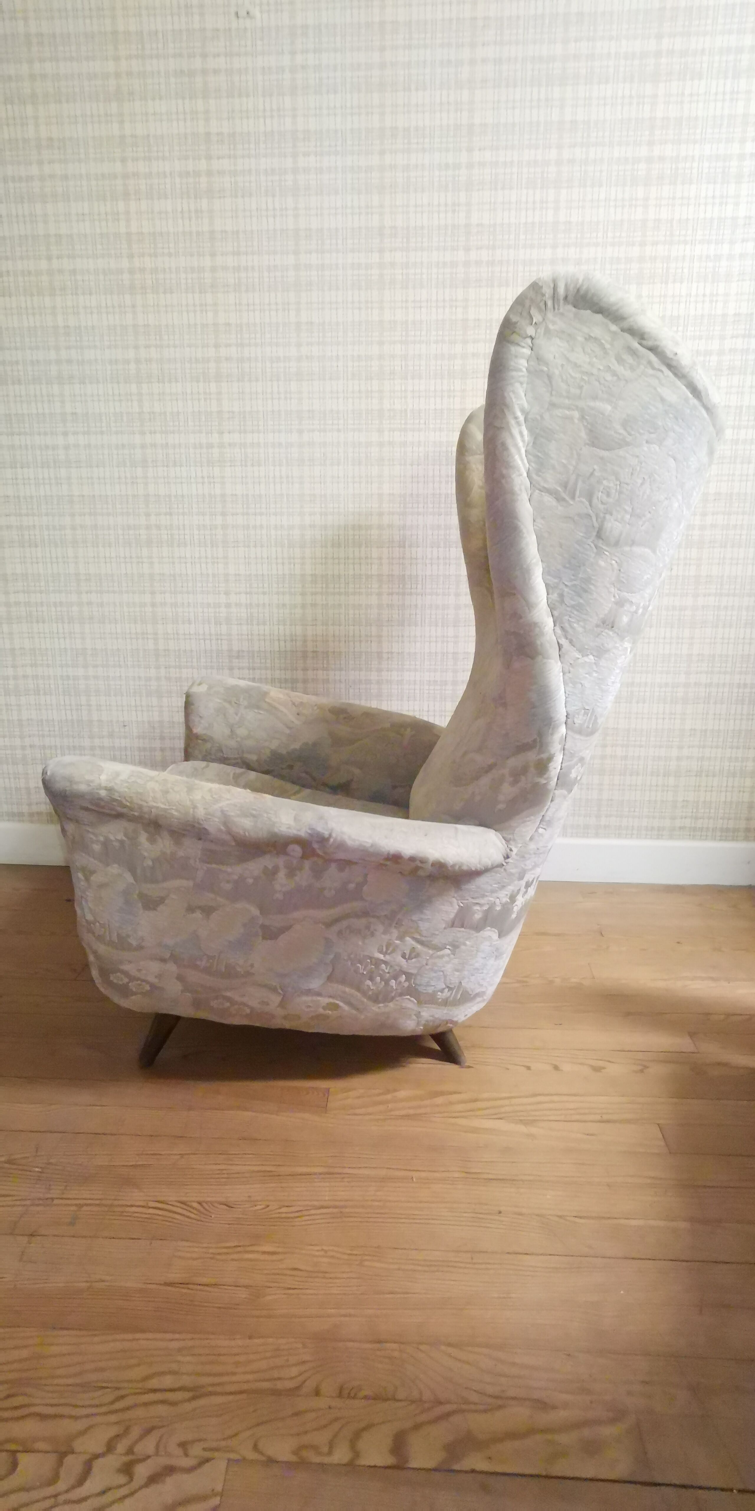 Armchair "wingback chair" Bergere 1950 organic