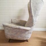 Fauteuil a oreilles "wingback chair" Bergere 1950 organique