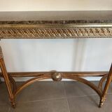 Marble and gilded wood console table