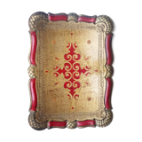 Venetian red and gold plateau